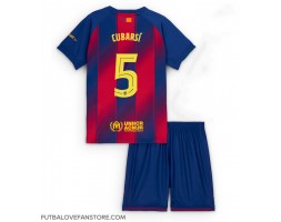 Barcelona Pau Cubarsi #5 Domáci Detský futbalový dres 2025-26 Krátky Rukáv (+ trenírky)